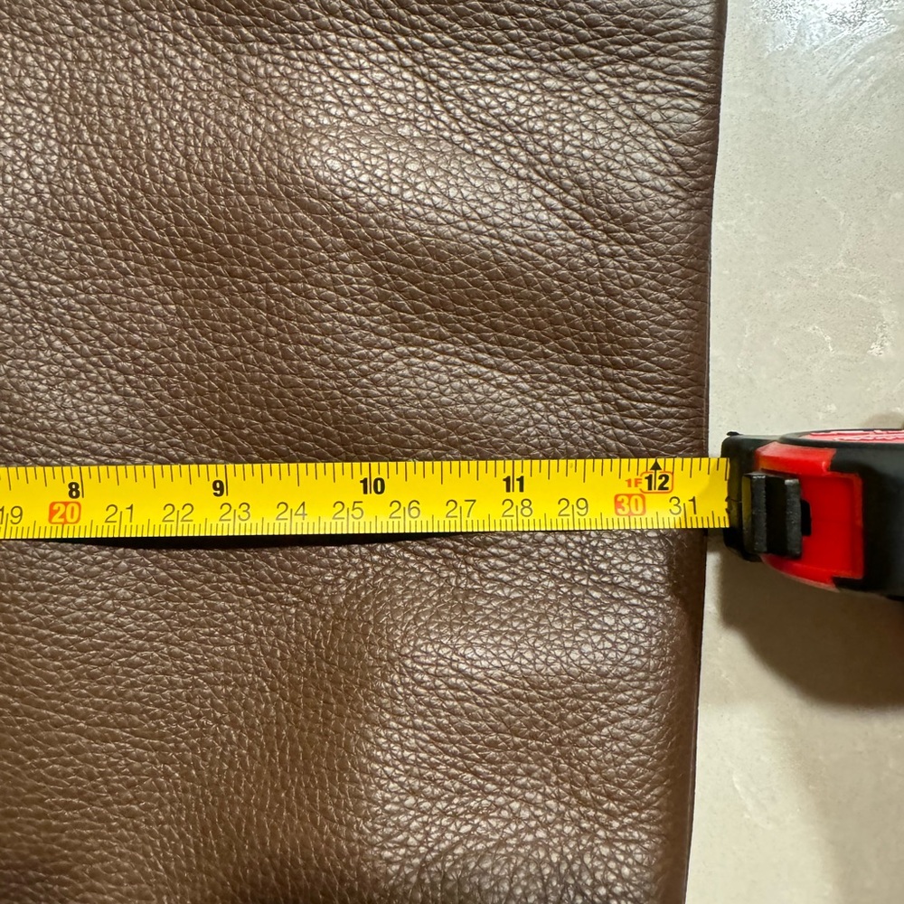 BAGGU Brown Leather Tote - Picture 5 of 8